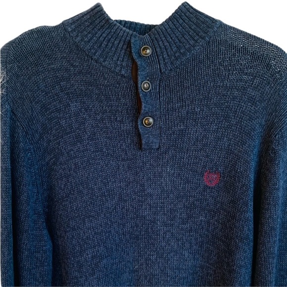 CHAPS MEN BLUE PULLOVER SWEATER - Picture 2 of 7